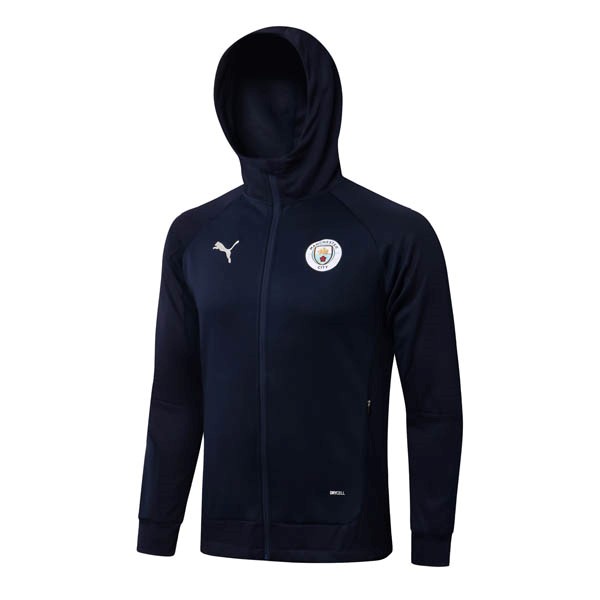 Hoodies Manchester City 2022-2023 Blau Oscuro